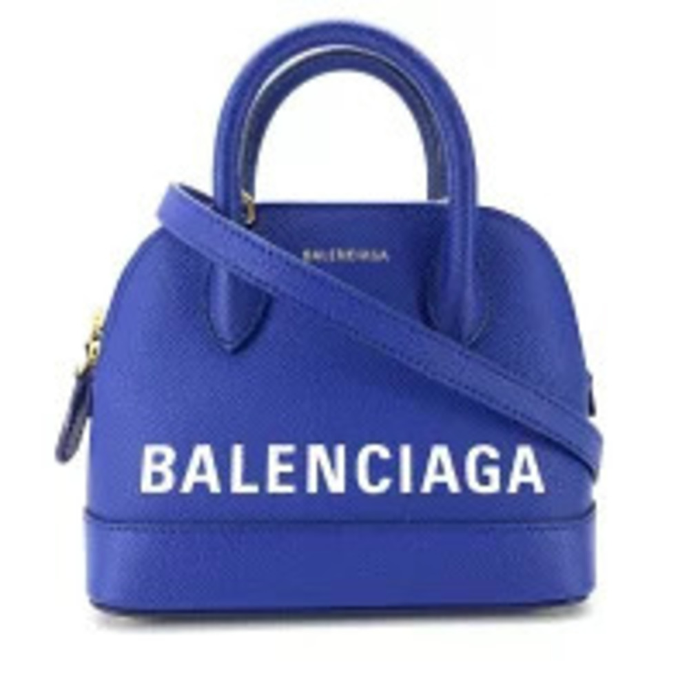 BALENCIAGA Built Top Handbag Shoulder Bag Royal Blue